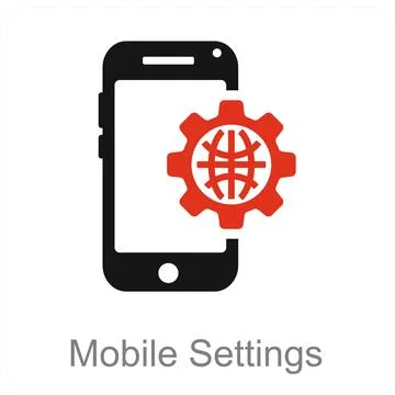 Mobile Settings Stock Illustration