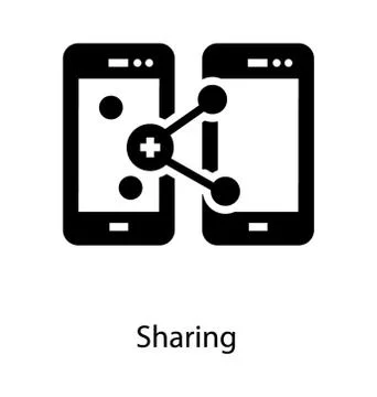 Mobile Share Network Stock Illustration