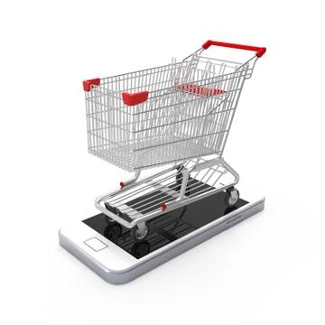Mobile Shopping / 3D Render V.2 Stock Illustration