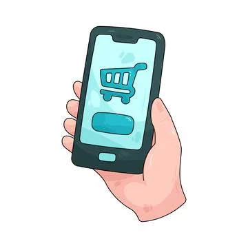 Mobile shopping app Stock Illustration
