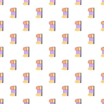 Mobile shopping app store pattern on smartphone Stock Illustration