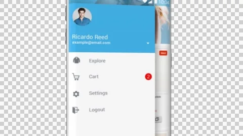 Mobile shopping application payment process with Android Pay.  (Alpha Channel) Stock Footage 50544912