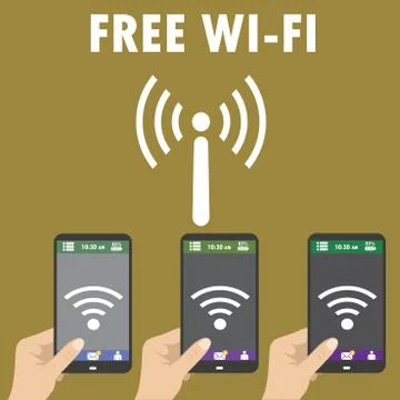 Mobile shopping button, flat design. Stock Illustration