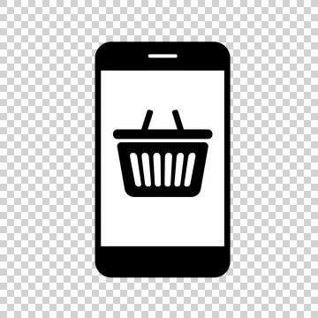 Mobile shopping button Stock Illustration