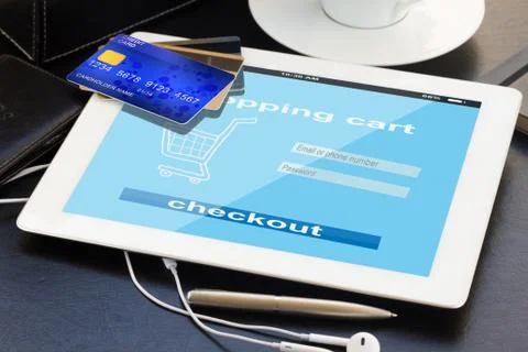 Mobile shopping concept Stock Illustration