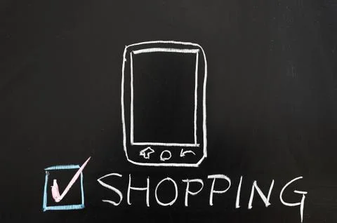 Mobile shopping concept Stock Photos