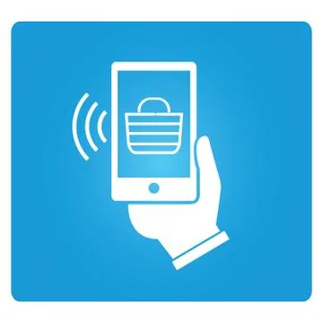 Mobile shopping Stock Illustration