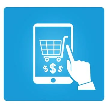 Mobile shopping Stock Illustration