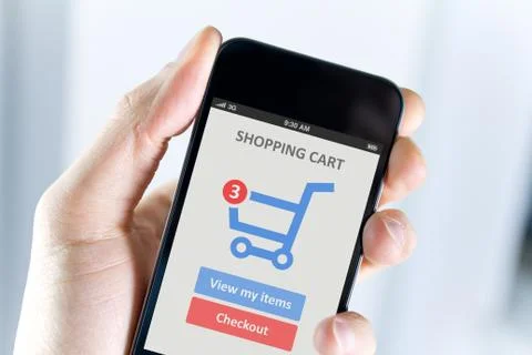 Mobile shopping Stock Photos