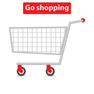 Mobile shopping trolley Stock Illustration