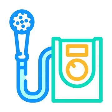 Mobile shower color icon vector illustration Illustration