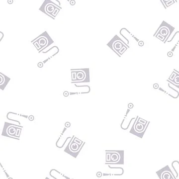 Mobile shower glyph vector seamless pattern Stock Illustration