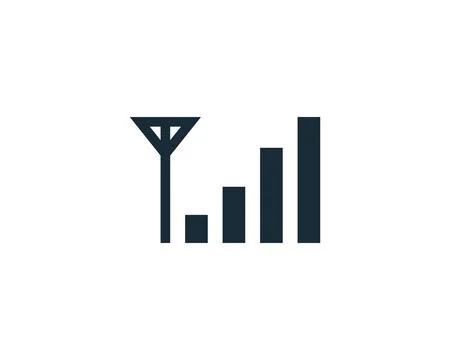 Mobile Signal Bar Icon Vector Logo Template Illustration Design Stock Illustration