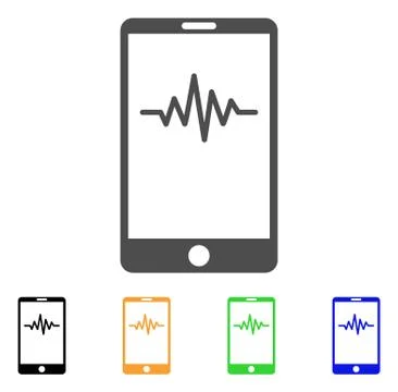 Mobile Signal Graph Vector Icon 스톡 일러스트