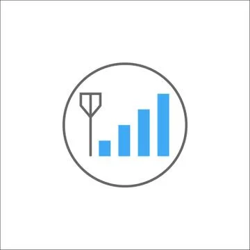 Mobile signal solid icon, mobile sign and network Illustrazione stock