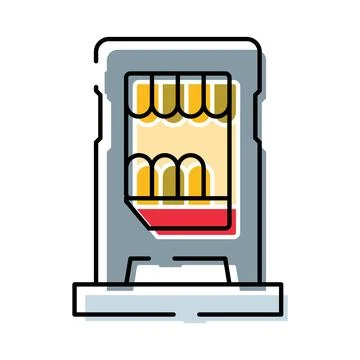 Mobile sim card with online store concept Stock Illustration