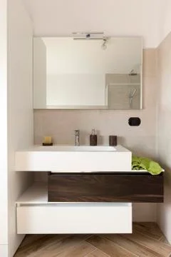 Mobile sink in the bathroom Stock Photos