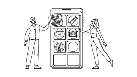 Mobile skeuomorphism website vector 스톡 일러스트