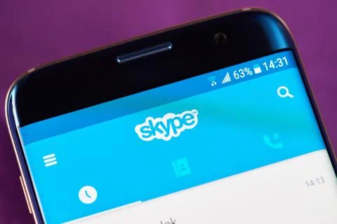 Mobile skype application Stock Photos
