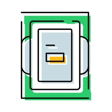 Mobile smart device displaying an application interface イラスト素材