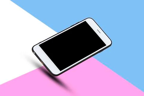 Mobile smart phone on background technology Stock Photos
