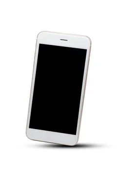 Mobile smart phone on white background technology, cellphone isolate, phone w Stock Photos