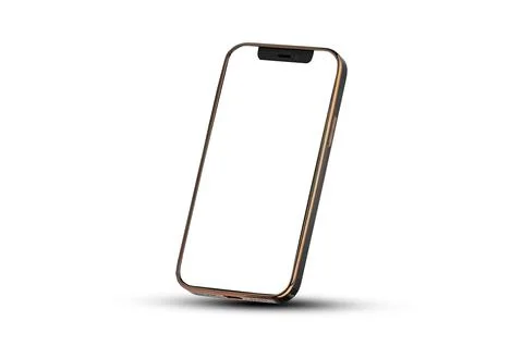 Mobile smart phone on white background technology Stock Photos