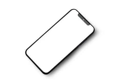 Mobile smart phone on white background technology Stock Photos