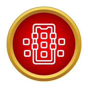Mobile smartphone connecting applications concept icon 스톡 일러스트