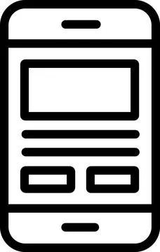 Mobile smartphone display with application interface screen Stock Illustration