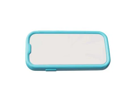 Mobile smartphone with horizontal white blank screen 3D vector icon, realistic Stock Illustration