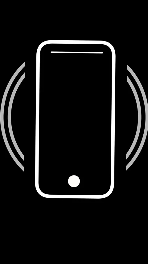Mobile smartphone icon with ringing pulse motion on vertical overlay Stock Footage 324937667