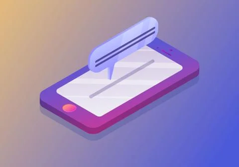 Mobile smartphone with message. New mail, sms. e-mail notification. Vector il Illustrazione stock