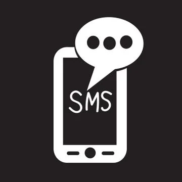 Mobile sms text message mail icon 스톡 일러스트