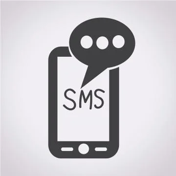 Mobile sms text message mail icon Stock-Illustration