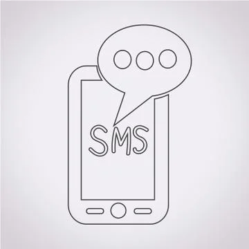 Mobile sms text message mail icon 스톡 일러스트