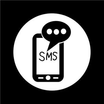 Mobile sms text message mail icon illustration design Stock Illustration
