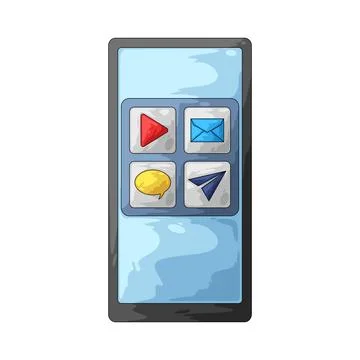 Mobile social app illustration Stock Illustration