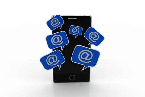 Mobile with social icon Free Stock Illustration