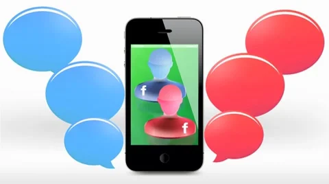 Mobile Social Networking Chat Stock Footage 8788284