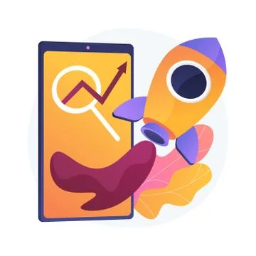 Mobile software optimization vector concept metaphor. Stock Illustration