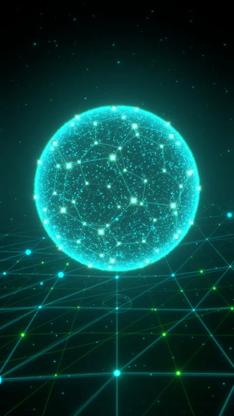 Mobile Sports Data Visualization: Floor Grid with High-Speed Analytical. Stock Footage 335411096