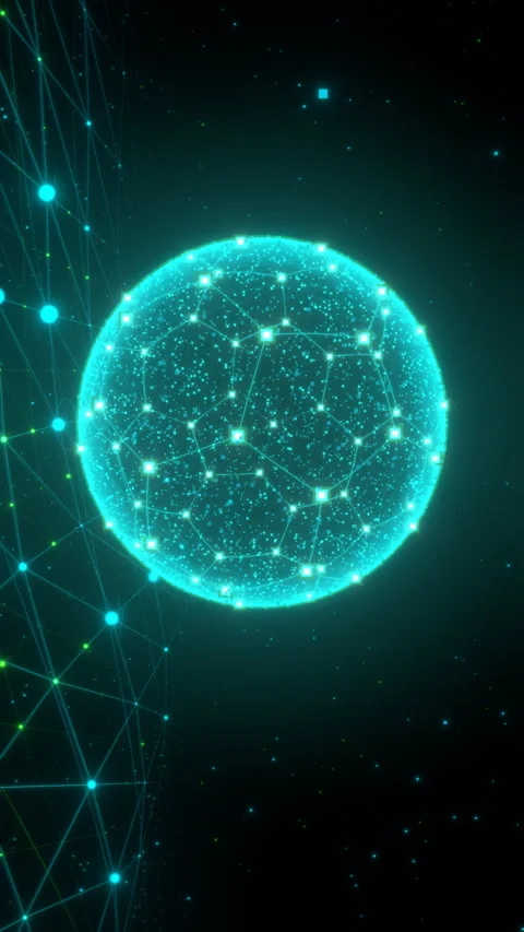 Mobile Sports Data Visualization: Wall Left Grid with Standard Orbital. Stock Footage 335409793