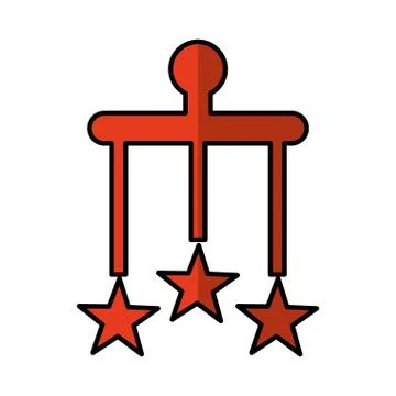 Mobile with stars icon 스톡 일러스트