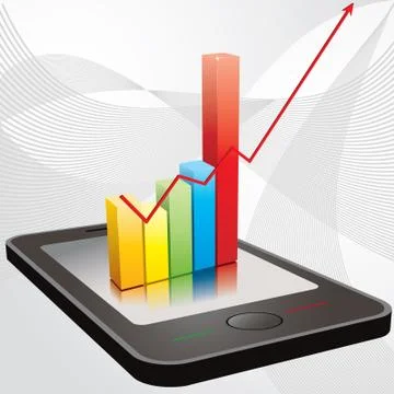 Mobile statistic Stock Illustration