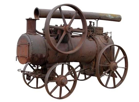 Mobile steam engine. Stock Photos