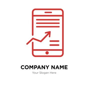 Mobile stock data analysis company logo design template Stock-Illustration