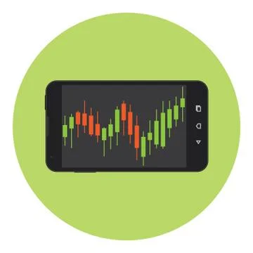 Mobile Stock Exchange Chart Stock Illustration