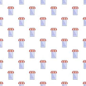Mobile store pattern representing online shopping e commerce Stock Illustration