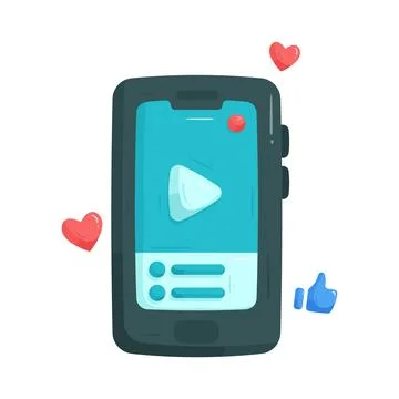 Mobile streaming Stock Illustration